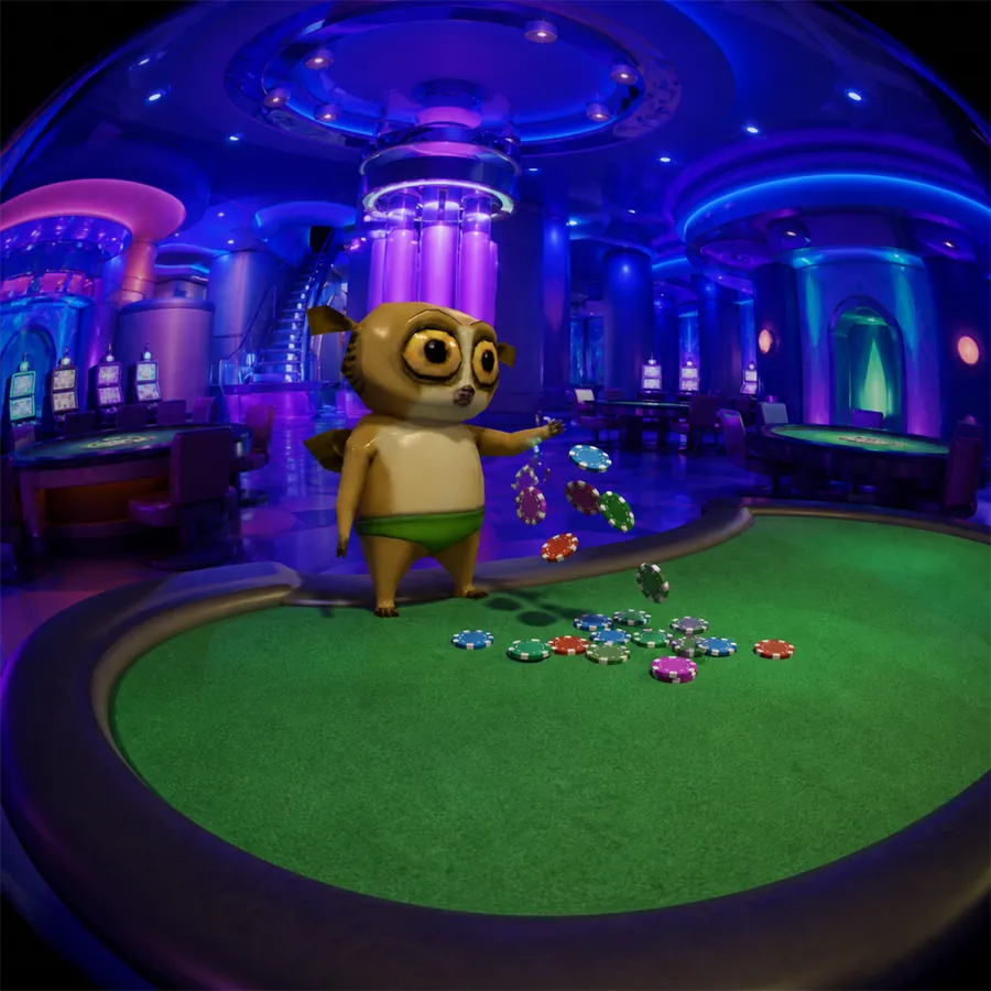 morrt throwing chips at a casino table