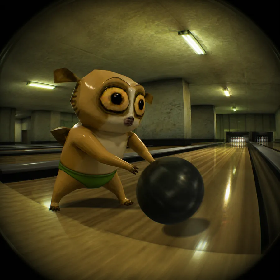 morrt bowling in an empty alley